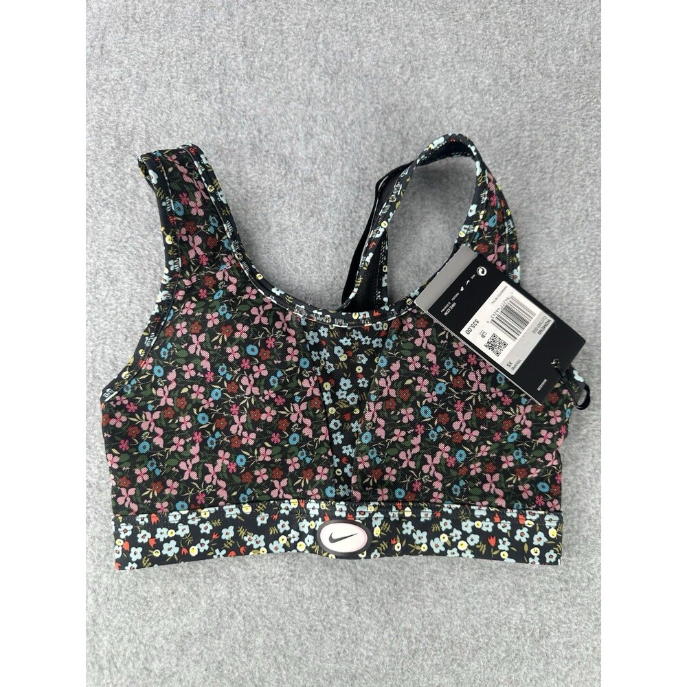 Nike *Small Flaw* Swoosh Floral Sports Bra Womens Extra Small Medium Support New